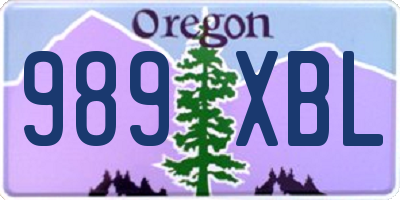 OR license plate 989XBL