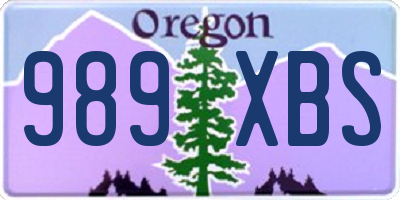 OR license plate 989XBS