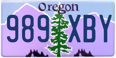 OR license plate 989XBY