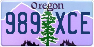 OR license plate 989XCE