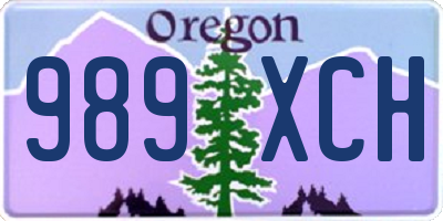 OR license plate 989XCH