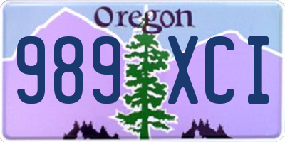 OR license plate 989XCI