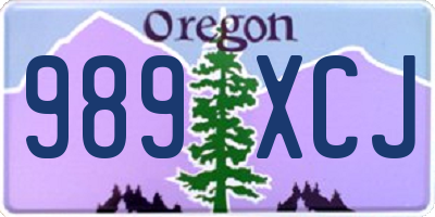 OR license plate 989XCJ