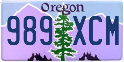 OR license plate 989XCM