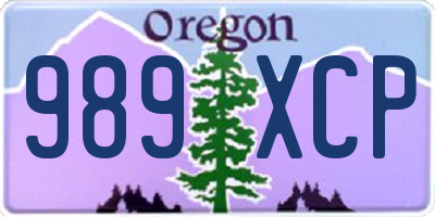 OR license plate 989XCP