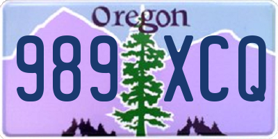 OR license plate 989XCQ