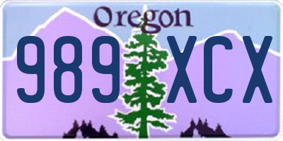 OR license plate 989XCX