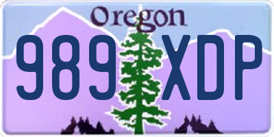 OR license plate 989XDP