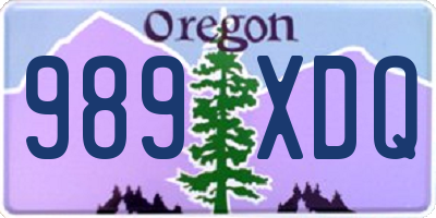 OR license plate 989XDQ