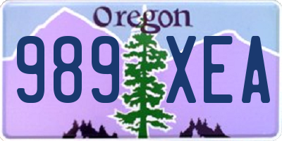 OR license plate 989XEA
