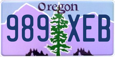OR license plate 989XEB