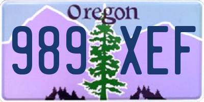 OR license plate 989XEF