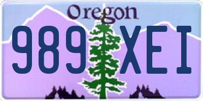 OR license plate 989XEI