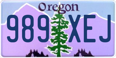 OR license plate 989XEJ