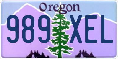 OR license plate 989XEL