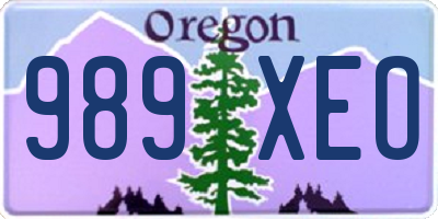 OR license plate 989XEO