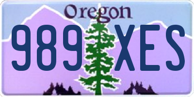 OR license plate 989XES