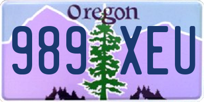 OR license plate 989XEU