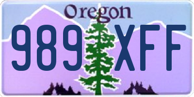OR license plate 989XFF