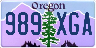 OR license plate 989XGA