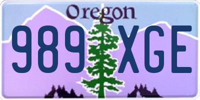 OR license plate 989XGE