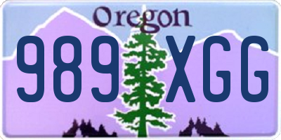 OR license plate 989XGG
