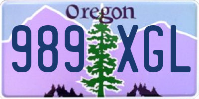 OR license plate 989XGL