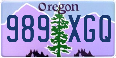 OR license plate 989XGQ