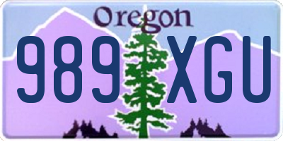 OR license plate 989XGU