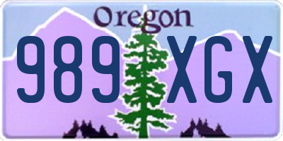OR license plate 989XGX