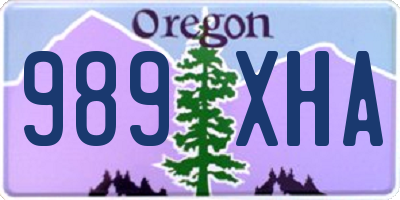 OR license plate 989XHA