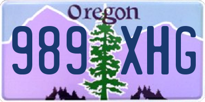 OR license plate 989XHG