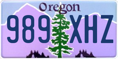 OR license plate 989XHZ