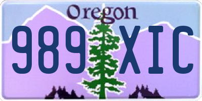 OR license plate 989XIC