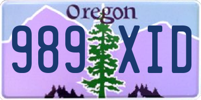 OR license plate 989XID