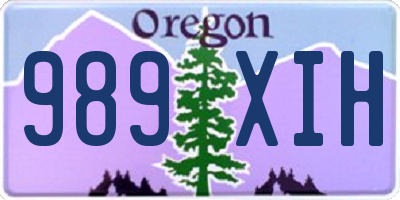 OR license plate 989XIH