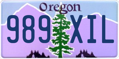 OR license plate 989XIL