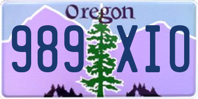 OR license plate 989XIO