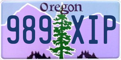 OR license plate 989XIP