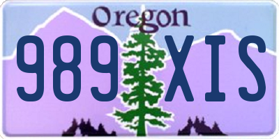 OR license plate 989XIS