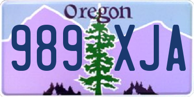 OR license plate 989XJA