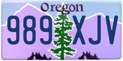 OR license plate 989XJV