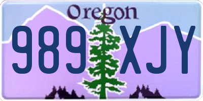 OR license plate 989XJY