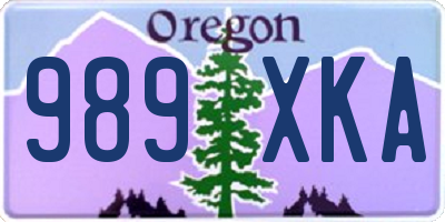 OR license plate 989XKA
