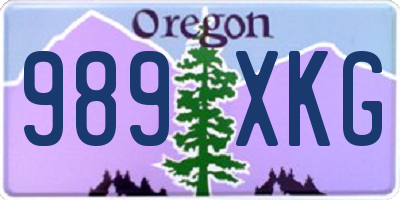OR license plate 989XKG