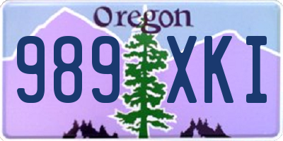 OR license plate 989XKI