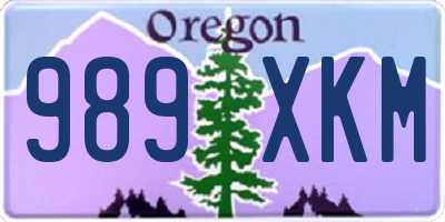 OR license plate 989XKM