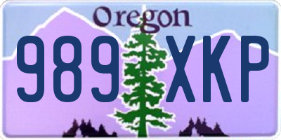 OR license plate 989XKP