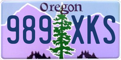 OR license plate 989XKS