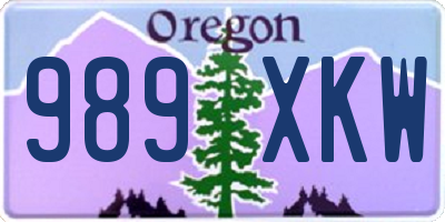 OR license plate 989XKW